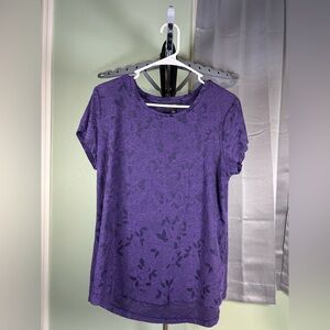 Simply Vera Vera Wang Purple Short Sleeve Tee
